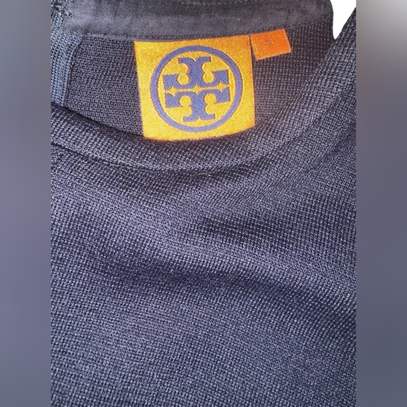 TORY BURCH Ponte knit Sheath Dress colorblock wool Blend knee sleeveless S - Picture 6 of 6